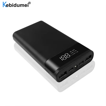 Kebidumei Портативный 5V 6x18650 Power Bank Чехол Для Аккумулятора DIY Type-C Micro USB Зарядное Устройство Для мобильного телефона Для iphone 6 Plus S6 Xiaomi