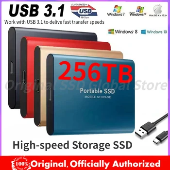 Портативный Высокоскоростной внешний твердотельный жесткий диск емкостью 2 ТБ с интерфейсом USB3.1 HDD SSD Мобильный жесткий диск для Ноутбука mac hd 1 тб pra pc