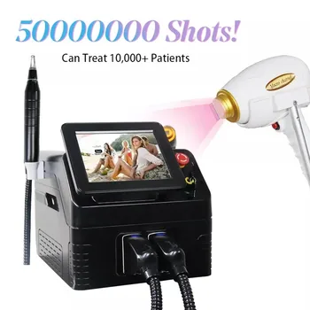 Новейший 808-диодный Лазерный Перманентный Портативный 2в1 Пикосекундный лазерный эпилятор для удаления татуировок и волос