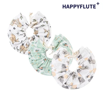 Happyflute, муслиновый нагрудник для новорожденных, 3 шт./пакет, мягкий впитывающий слюни Хлопок для маленьких мальчиков и девочек