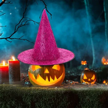 Шляпы ведьмы Scriardv на Хэллоуин, забавная яркая шелковая шляпа для взрослых, аксессуар для костюма для косплея