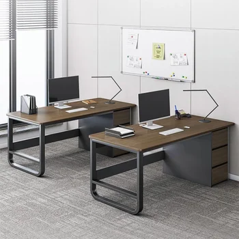 Выдвижные ящики Верстак Офисные столы Простота Современный стол для персонала Офисные столы Секретер Компьютерные столы Мебель для дома QF50OD