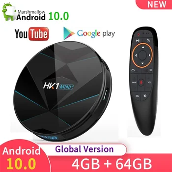 MINI Plus Smart TV Box Android 10 Rockchip RK3318 4 ГБ оперативной памяти 32/64 ГБ Google Voice 1080p 4K 60fps USB3.0 Google Play телеприставка