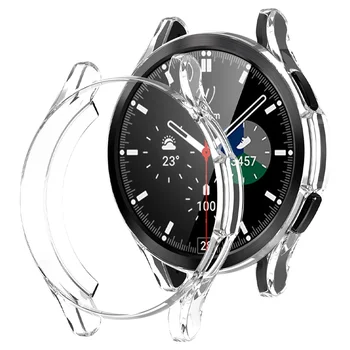 Чехол для samsung Galaxy Watch 4 classic 42 мм 46 мм с покрытием из ТПУ, универсальная защитная крышка для экрана, бампер Galaxy watch 4 44 мм 40 мм