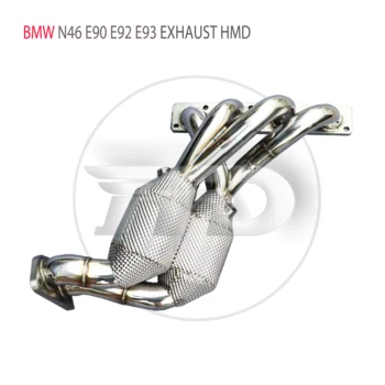 Выпускная система HMD Высокопроизводительная Водосточная Труба для Двигателя BMW 318i 320i E90 E92 E93 N46 Автомобильные Аксессуары С Трубой Cat
