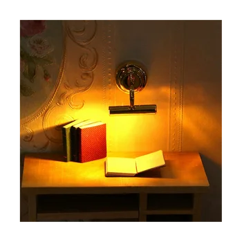 1:12 Кукольный Домик Миниатюрный Винтажный Настенный Светильник Светодиодная Лампа Освещение Домашняя Мебель Модель Аксессуары Для Кукольного Домика