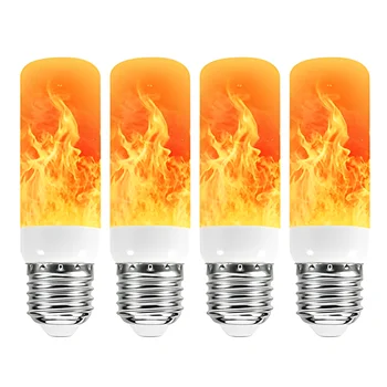 USB LED E27 Пламенная лампа Fire E14 лампа Кукурузная Лампа Мерцающий светодиодный светильник С динамическим эффектом Пламени 3 Вт 5 Вт 7 Вт 9 Вт 110 В-220 В для Домашнего Освещения