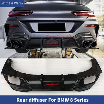для Bmw 8 Серии 840i 4-дверный Высококачественный Карбоновый Задний Диффузор с Выхлопными Трубами для Стайлинга Автомобилей Car Body Kit 2019