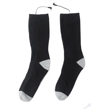 2 пары носков для зимних видов спорта с электрическим подогревом, термоноски с питанием от батареи 5 В для кемпинга, верховой езды, пеших прогулок