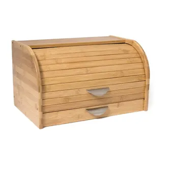 Бамбуковая хлебница с выдвижным ящиком, 16,3 дюйма