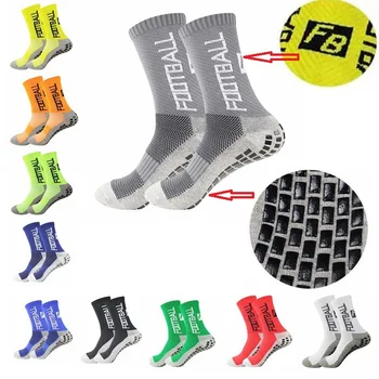 Противоскользящие футбольные носки Мужские Женские нескользящие Футбольные Баскетбольные теннисные спортивные носки Сцепление Велосипедные Носки для верховой езды 38-45