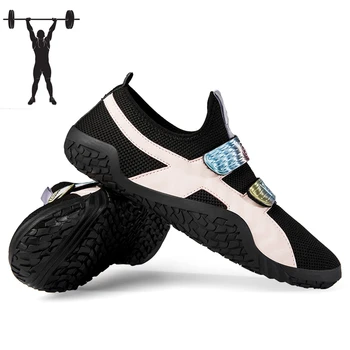 Новая Мужская Профессиональная обувь для тяжелой атлетики, Сетчатые дышащие кроссовки для фитнеса, Унисекс, нескользящая обувь для тренировок по тяжелой атлетике на корточках