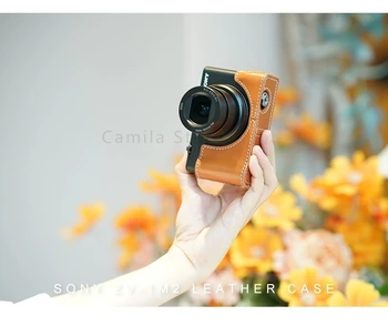 Новая Фотокамера ручной работы Из натуральной воловьей кожи, Сумка для корпуса, Чехол для sony ZV1F ZV1II ZV1 M2, Защитный рукав для корпуса, основание коробки