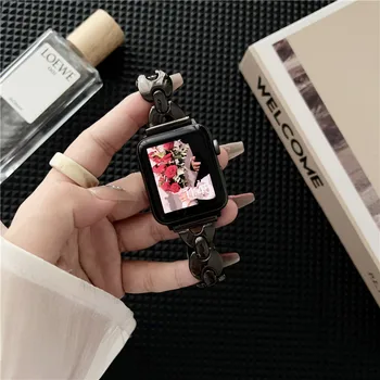 Металлический браслет для Apple Watch 49 мм, 44 мм, 45 мм, 41 мм, 40 мм, женский ремешок iwatch серии Band ultra 8 7 6 5 4 3, аксессуары для ремешков