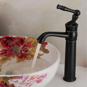 Бронзовый смеситель для ванной комнаты, натертый маслом Vidric, смеситель для горячей и холодной воды, кран в форме пагоды