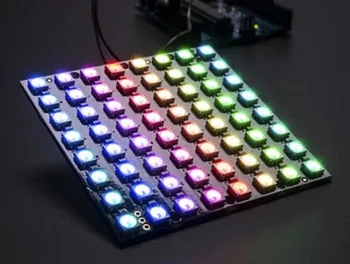 WS2812 LED 5050 RGB 8x8 светодиодная матрица для Arduino Абсолютно Новый WS2812B 8*8 64- Бит Полноцветной 5050 RGB светодиодной лампы на панели