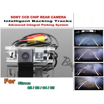 Интеллектуальная Автомобильная парковочная камера/Для Citroen C2/C3/C4/C5 с модулем треков Задняя камера CCD Ночного видения