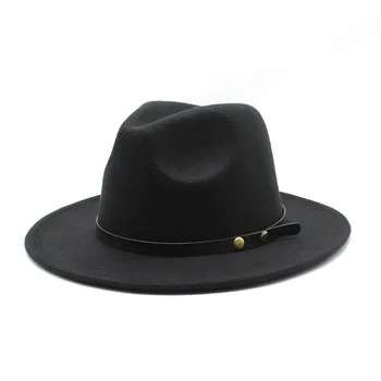 Винтажная фетровая шляпа-фетровая шляпа-трильби для мужчин/женщин, Зимние осенние джазовые кепки, Уличная Панама, Повседневная шляпа