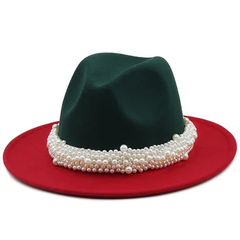 Новая цветовая гамма, фетровая шляпа, женская классическая джазовая шляпа в британском стиле в стиле ретро, осенне-зимняя шерстяная шляпа с большими полями, фетровая шляпа, панама