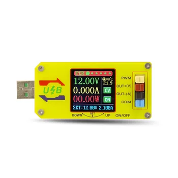 XY-UDTA CNC USB Повышающий Понижающий Модуль Питания 1,44 дюймовый ЖК-дисплей 15 Вт Вольтметр Амперметр Кулонометр Генератор PWM