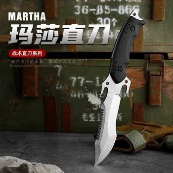 Высококачественный открытый тактический нож для выживания, Лезвие 440C, АБС-ручка, Нож для Самообороны, Охотничий Инструмент для Кемпинга, EDC Инструмент