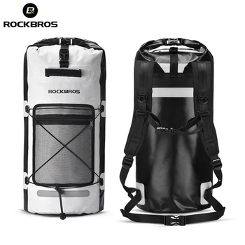 Водонепроницаемая велосипедная сумка ROCKBROS, велосипедные сумки большой емкости, Складная упаковка для хранения на открытом воздухе, Непромокаемый аксессуар для велосипеда
