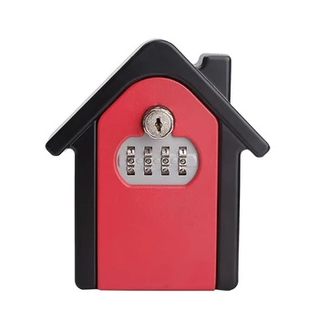 Большой противоугонный 4-значный пароль, коробка для ключей, Металлический замок для хранения, подходит для многофункционального страхового ящика для ключей