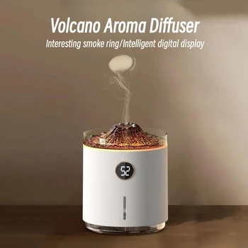 Ультразвуковой Увлажнитель воздуха Volcano Flame 350 мл, Ароматический Диффузор Эфирного Масла для Домашнего Аромата, Медузы, Дымящиеся Пароварки