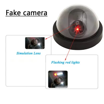 Беспроводная поддельная камера для внутреннего/наружного мониторинга, матовая инфракрасная камера безопасности, Поддельная купольная камера-манекен, Бытовая закрытая