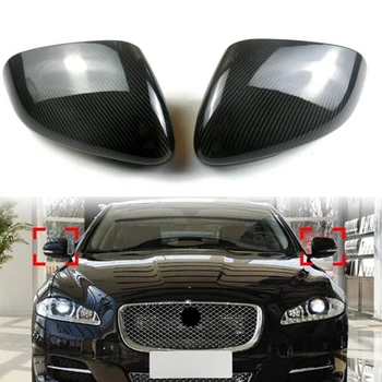 Автомобильная Накладка Для Зеркала заднего вида Из Настоящего Углеродного Волокна Для Jaguar XE XF XEL XFL XJL I-PACE 2011-2018 Боковое Зеркало В Виде Ракушки