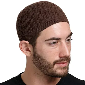 Мусульманские мужские молитвенные шапки Унисекс, зимняя теплая вязаная шапочка-бини, Ислам, еврейские индийские шапки, мусульманская арабская мужская шапка-кипа
