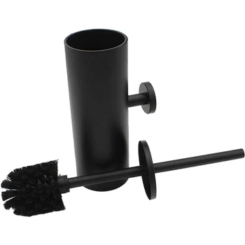 Черный Держатель для туалетной щетки, Стальной Инструмент Для чистки, Вертикальный Настенный Ершик для унитаза в ванной комнате