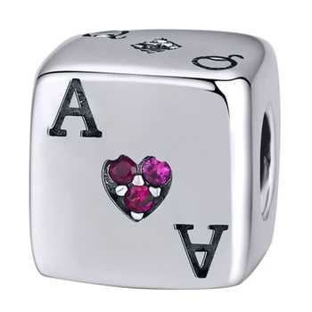 Браслет своими руками Из Металлических Бусин Cube Dice-Волшебные Покерные кости-Серебряные Счастливые кости-для-женщин
