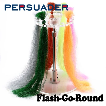 Убеждающий акриловый флешмоб fly furniture flashabou телескопический вращающийся диспенсер инструменты для завязывания мух для удержания длинных волокон волос Krystal Flash