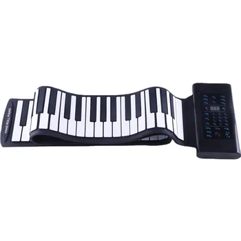 Электронное пианино с 88 клавишами, Портативное MIDI и USB, гибкая клавиатура из мягкого силикона ABS, Цифровое Рулонное пианино с рупорной педалью Сустейна