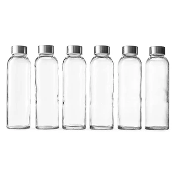 Многоразовые Бутылки для воды Многоразового использования С Крышками Натуральные Не содержащие BPA Экологически Чистые Для Приготовления Сока