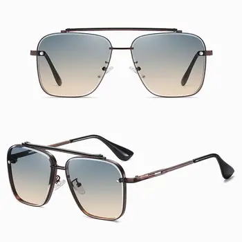 Мужские и женские очки в стиле панк UV400 с металлической оправой, Очки для вождения, солнцезащитные очки