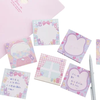 10 упаковок/лот, Розовая Девочка, Милая, Конфетная записка, четыре варианта, несколько складных блокнотов для письма, этикетка