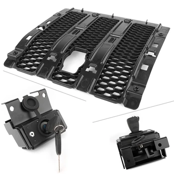Накладка для фиксации замка капота автомобиля с ключами для Jeep Wrangler JL 2018 Sahara Rubicon Unlimited Black