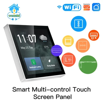 Tuya/Многофункциональная панель управления Smart Life Home с сенсорным экраном 4 дюйма в центре для устройств с интеллектуальными сценами с концентратором ZigBee