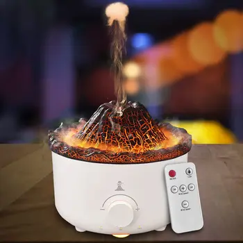 Увлажнитель воздуха с вулканическим пламенем в виде медузы, 560 мл, диффузор эфирного масла Большой емкости, устройство для создания ароматического тумана, выдувающий аромат для дома