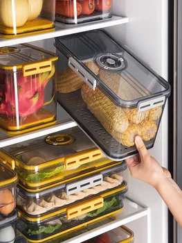 Кухонный Холодильник Коробка-Органайзер для Овощей Холодильник Косметический Ящик Прозрачный Ящик Для хранения Коробка для Консервирования Продуктов Контейнер Для закусок И Яиц