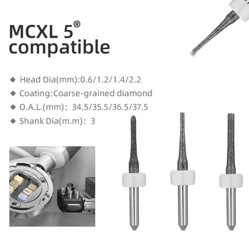 Фрезерный станок для зуботехнической лаборатории, стеклокерамические фрезерные инструменты, совместимые с фрезерным станком Sirona MC X5