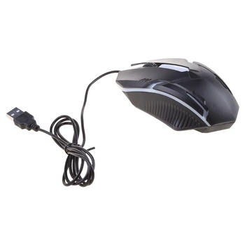Эргономичная Проводная Игровая Кнопка Мыши LED 2000 Точек На дюйм USB Компьютерная Мышь С Подсветкой Для Портативных ПК Gamer Mice S1 Silent