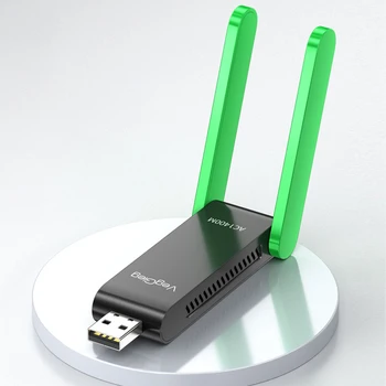 Двухдиапазонная USB сетевая карта с антенной 1400 Мбит/с Приемник сетевой карты 2,4 G 5G Беспроводной WiFi ключ 6 Гигабит для настольного ноутбука