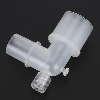 L-образный пластиковый соединитель шланга Адаптер для подключения дыхательной трубки Для вентиляционной трубки Аксессуары для аппарата искусственной вентиляции легких Медицинское оборудование