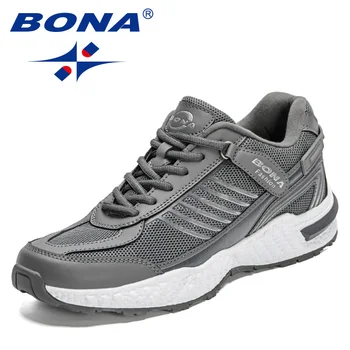 BONA 2023, Новые дизайнеры для мужчин, Легкие кроссовки, Дышащая обувь, Кроссовки, Мужская мода для Бега на открытом воздухе, Повседневная обувь для ходьбы